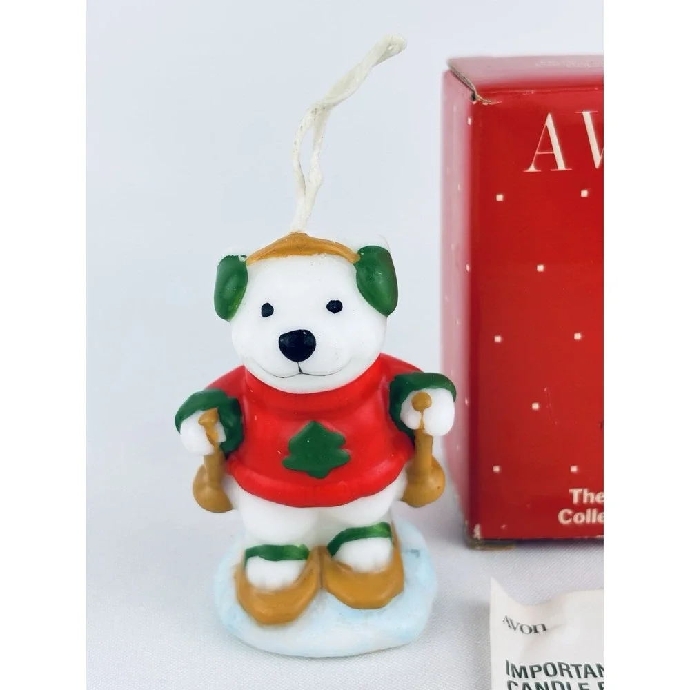 Avon‎ Gift Collection North Pole Pals Candle Ornament- Polar Bear Vintage 1988